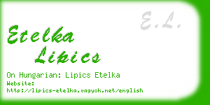 etelka lipics business card